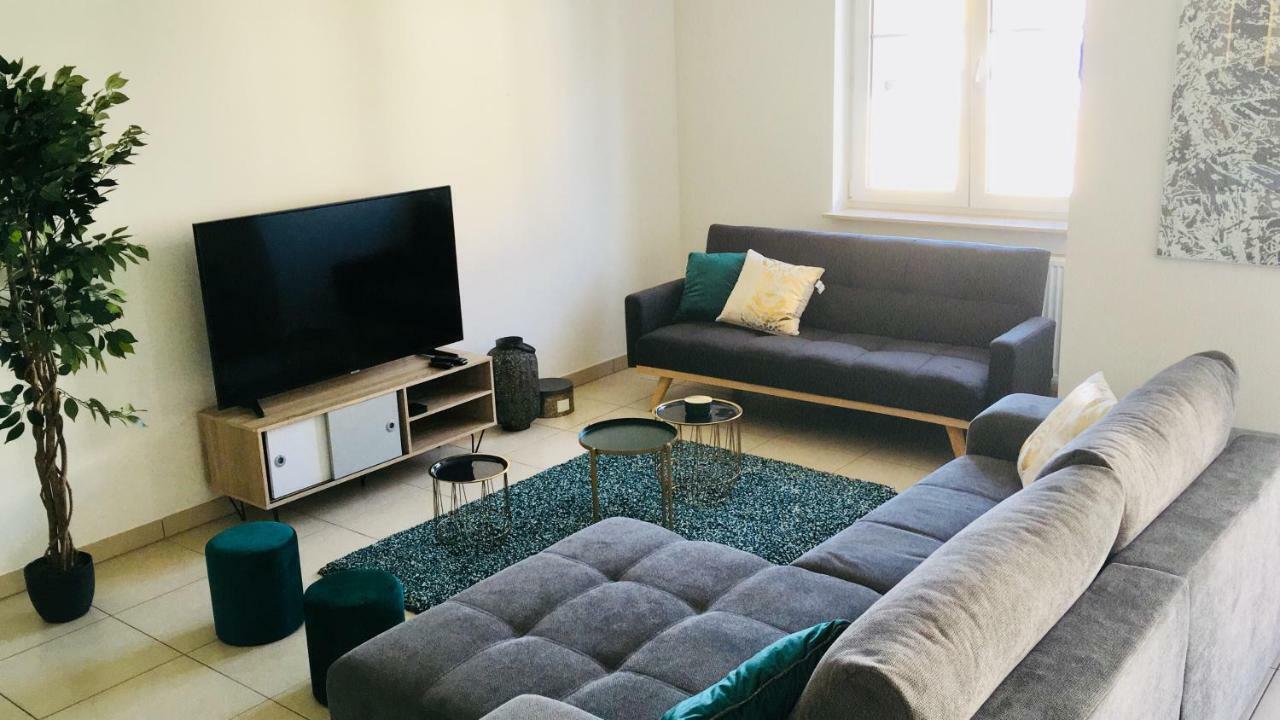 Art Deco 100M2 Flat 2 Min Walking From Train Station In City Center, Free Parking And Terrace - 2B Люксембург Экстерьер фото