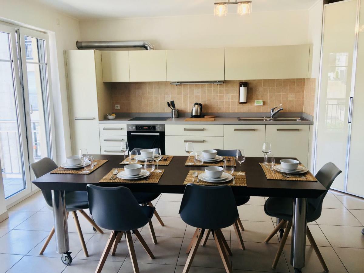 Art Deco 100M2 Flat 2 Min Walking From Train Station In City Center, Free Parking And Terrace - 2B Люксембург Экстерьер фото